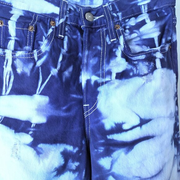 Levi's 501 Upcycled Indigo Dyed Jeans Size 24 - Picture 3 of 5
